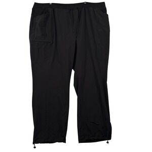 Cherokee Infinity Straight Leg Cargo Scrub Pants Black Ankle Toggles